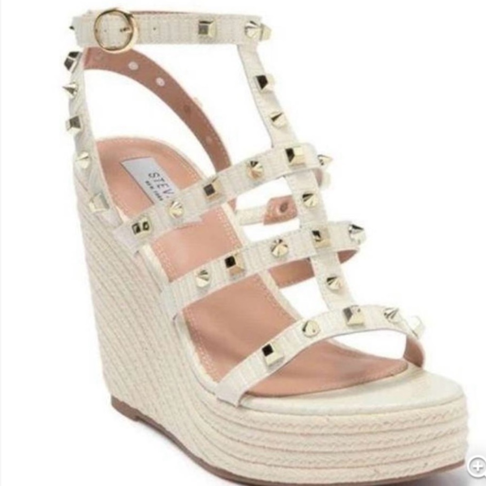 Steve Madden Scout Cage Studded Espadrille Wedge Sandal
